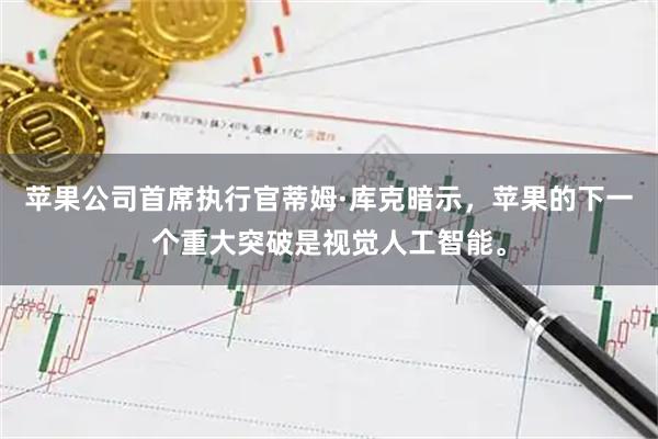 苹果公司首席执行官蒂姆·库克暗示，苹果的下一个重大突破是视觉人工智能。