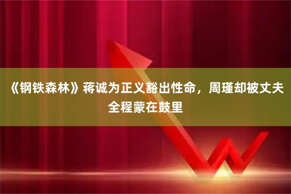 《钢铁森林》蒋诚为正义豁出性命，周瑾却被丈夫全程蒙在鼓里